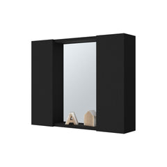 Draco Medicine Cabinet, Mirror, Double Door, One External Shelf