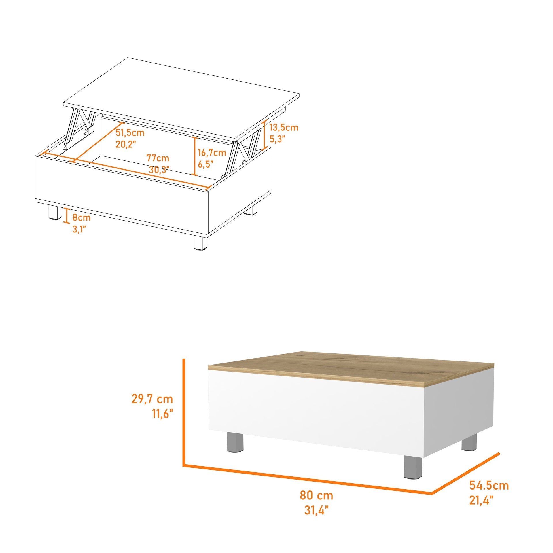Boston Lift Top Coffee Table