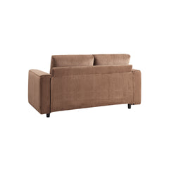 Modern Minimalist 2-Seater Corduroy Sofa, Brown, Suitable for Daily Home Use
