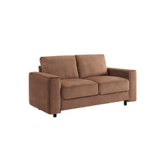 Modern Minimalist 2-Seater Corduroy Sofa, Brown, Suitable for Daily Home Use