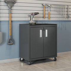 Rolling Garage Cabinet in Charcoal Gray