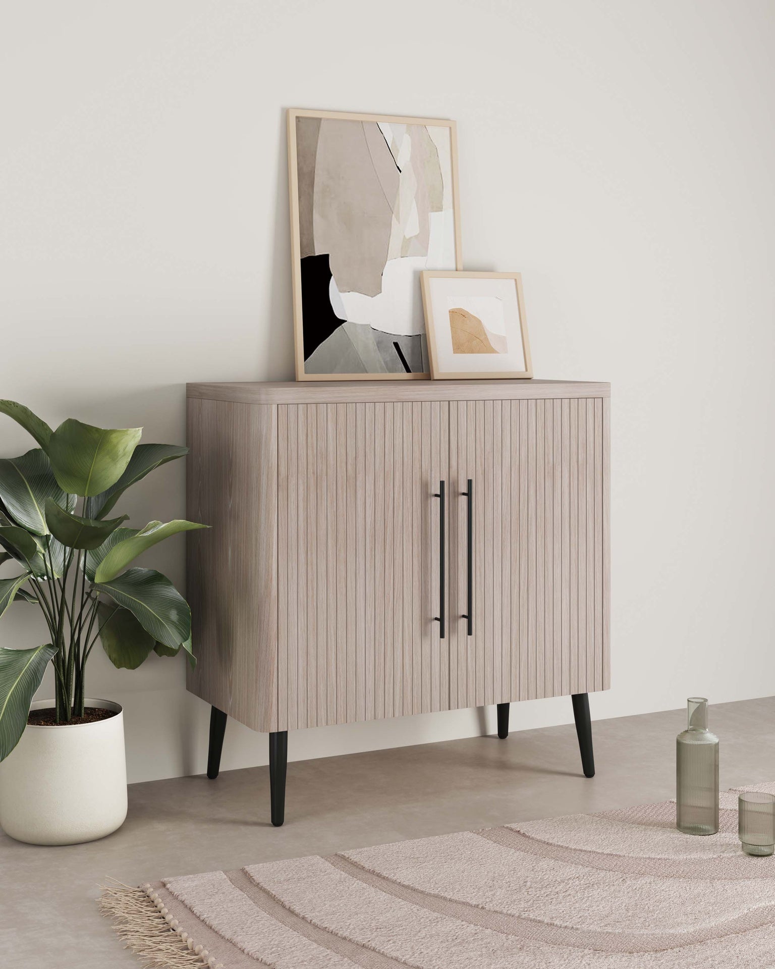 Accent Cabinet in Whitewashed Oak