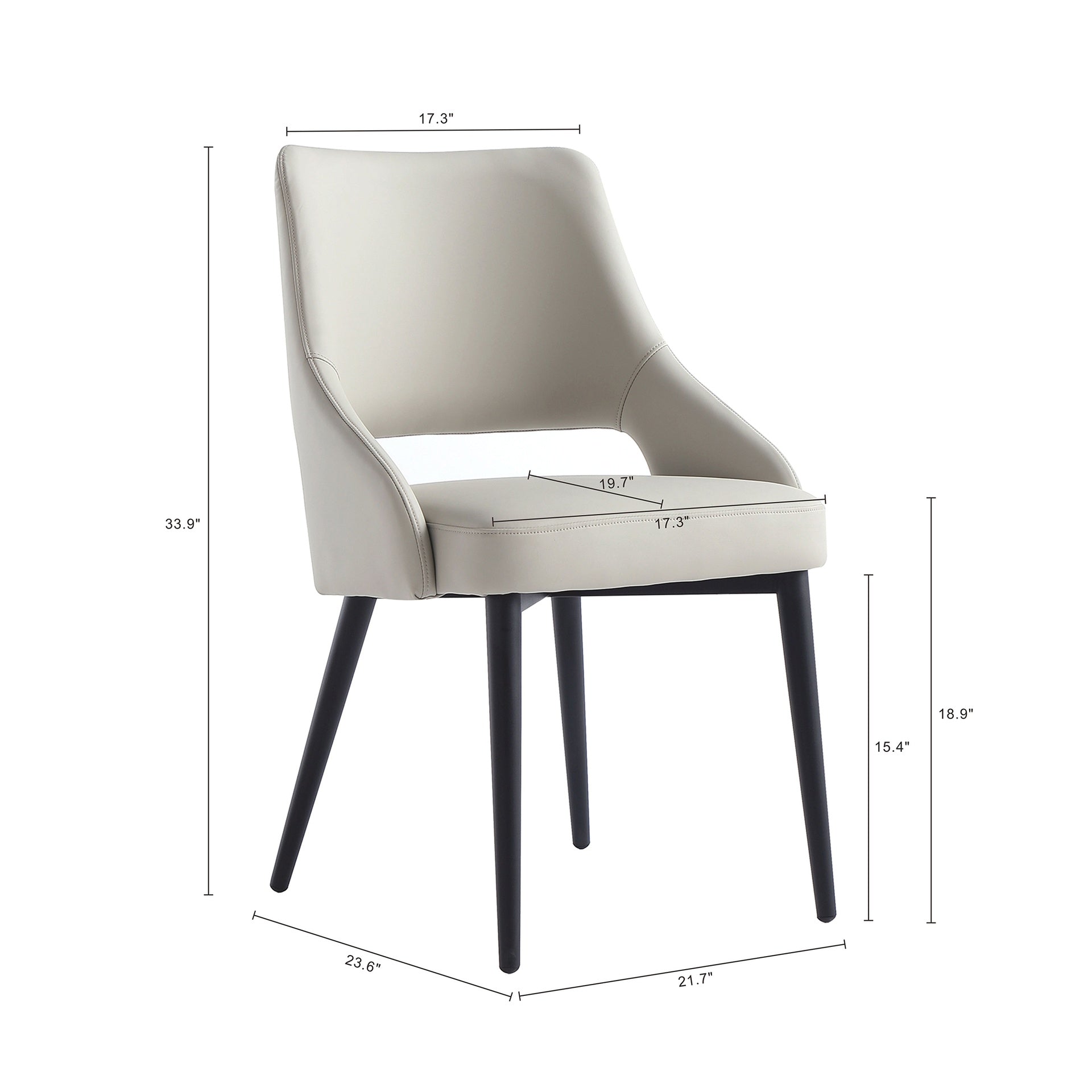Dining Chair in Stone Gray