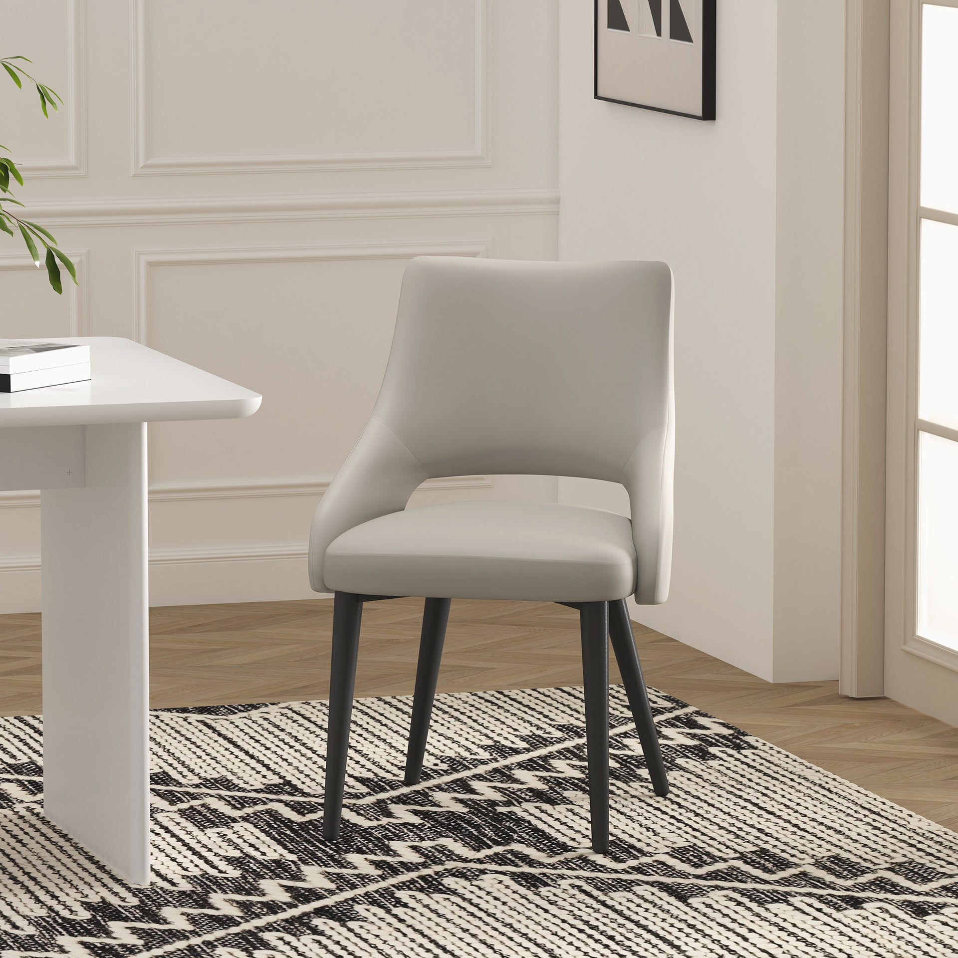Dining Chair in Stone Gray