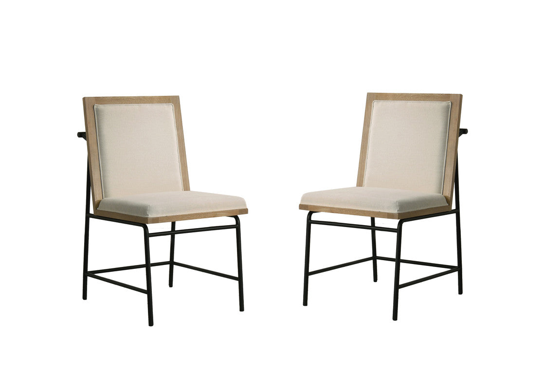Torino Set of 2 Oak Finish 18.5"W Dining Chairs