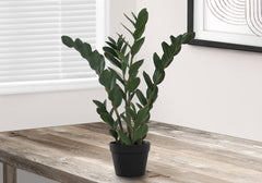 Artificial Plant, 29" Tall, Zz Tree, Indoor, Faux, Fake, Floor, Greenery, Potted, Real Touch, Decorative, Green Leaves, Black Pot