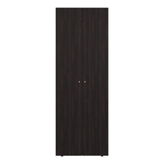 Armoire, 2 Doors, 2 Shelves, Walnut / Black Wengue