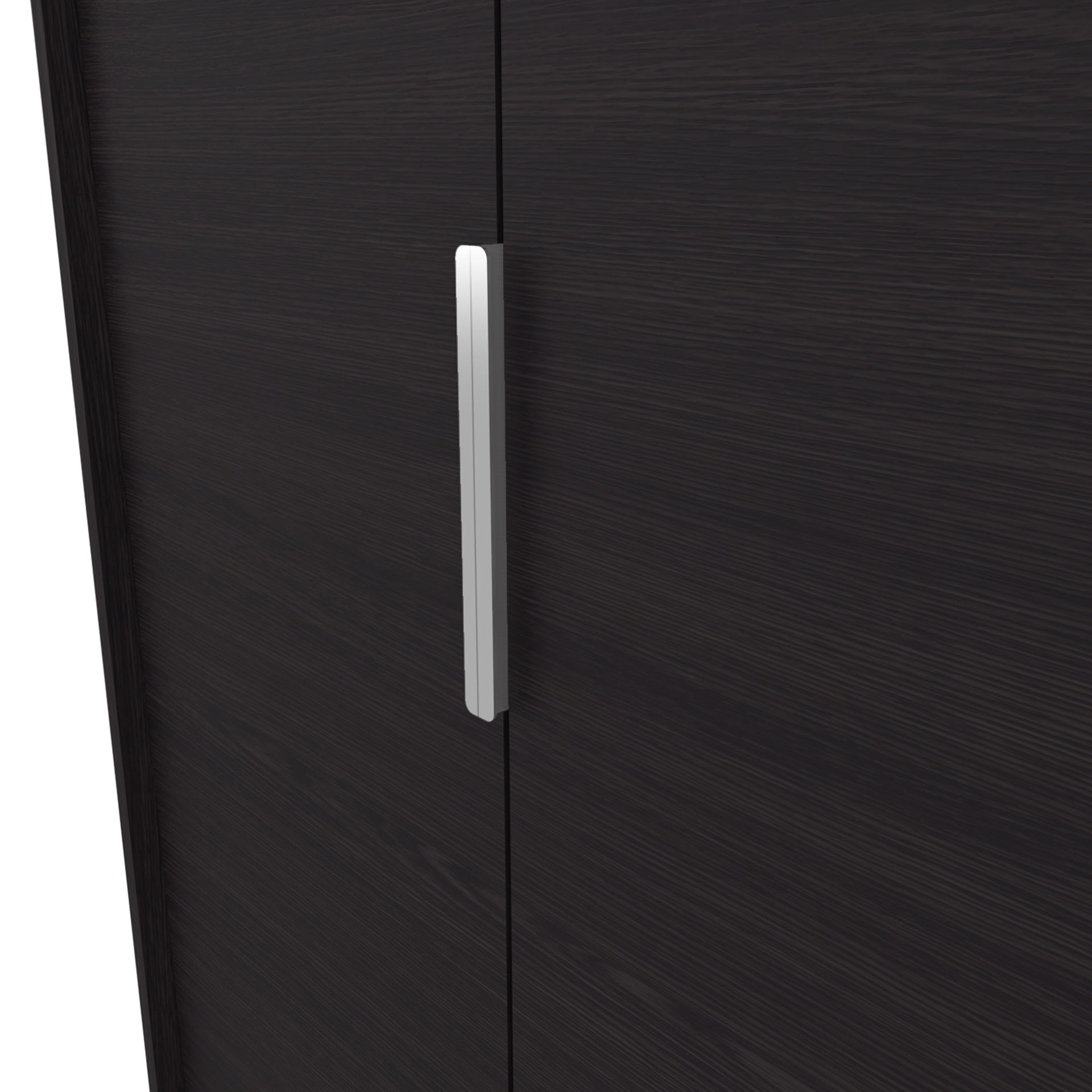 Armoire, 2 Doors, 2 Shelves, Black Wengue