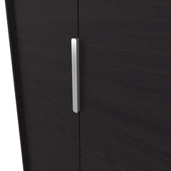 Armoire, 2 Doors, 2 Shelves, Black Wengue