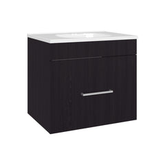Bathroom Vanity with Sink, 1 Drawer, Black Wengue