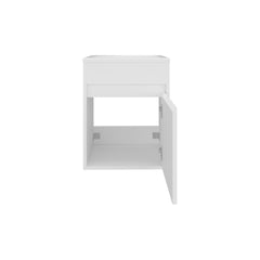 Bathroom Vanity with Sink, 1 Door, White