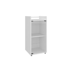 Bar Cabinet, 1 Glass Door, 3 Shelves, White