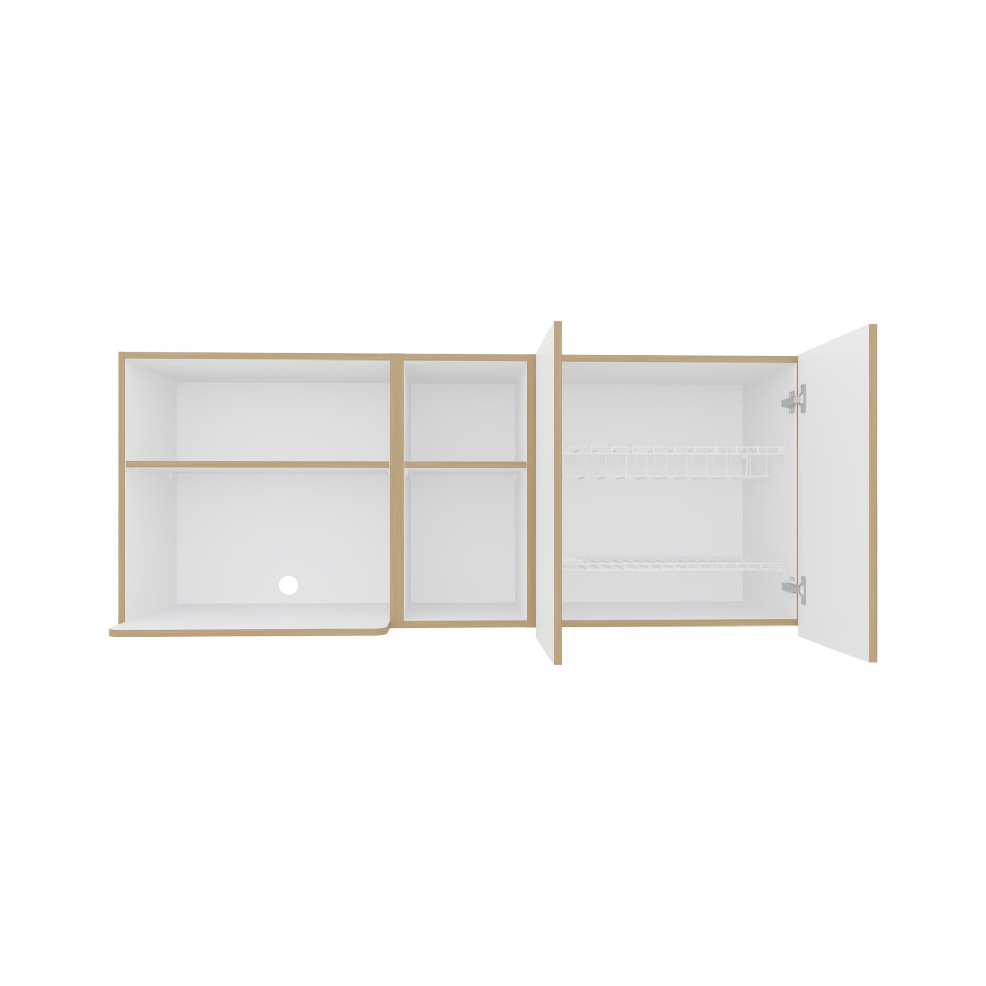 Wall Cabinet, 2 Doors, 4 Shelves