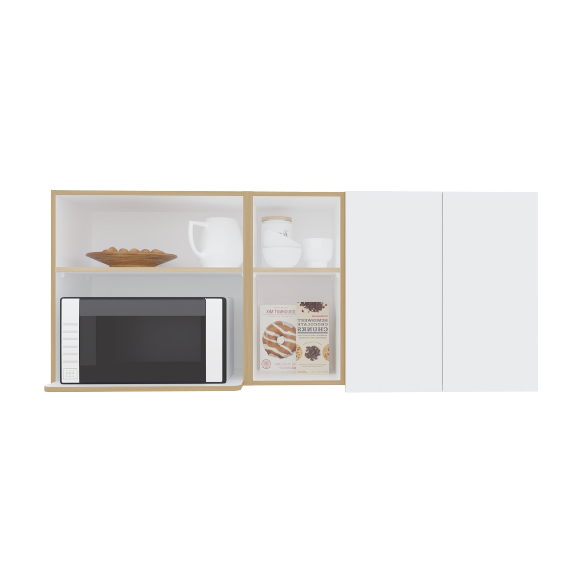 Wall Cabinet, 2 Doors, 4 Shelves