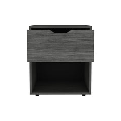 19.7" H Nightstand End Table with Open Shelf,Ligth Gray