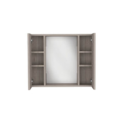 Medicine Double Door Cabinet 19" H, One External Shelf, Light Gray