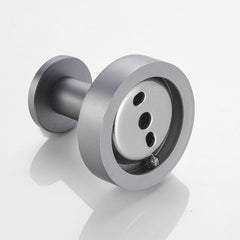 Round Base Wall Hanging Coat Hook with Screws- Gun Grey Towel Hook, 4 Pack, for Entry Shoe Cabinet, Wardrobe Bathroom Bedroom Furniture Hardware