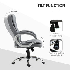 High Back Home Office Chair Executive Computer Chair with Adjustable Height,  Gray