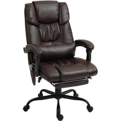 High Back Reclining Office Chair,Massage Office Chair with 6 Vibrating Points with Footrest and Remote