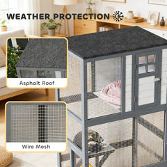 Wooden Large Cat House,Pet House