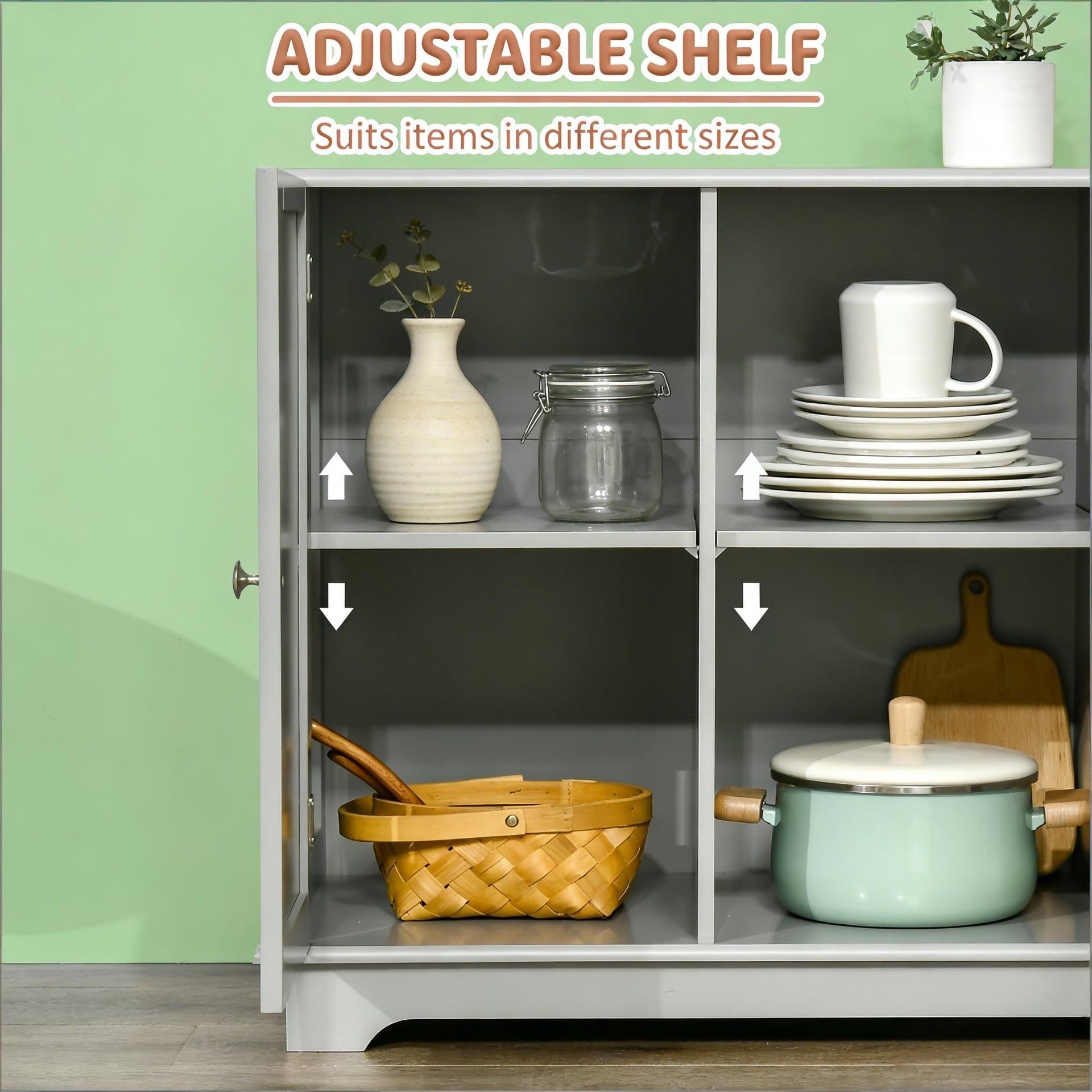 Freestanding Storage Cabinet,Kitchen Storage Cabinet,Sideboard Floor Cupboard