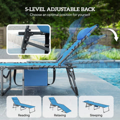 Patio Folding Lounge Chair,Stylish Tanning Chair,for Outdoor
