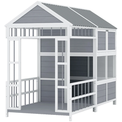 Wooden Pet Kennel,Outdoor Large Dog House,Spacious Pet Kennel