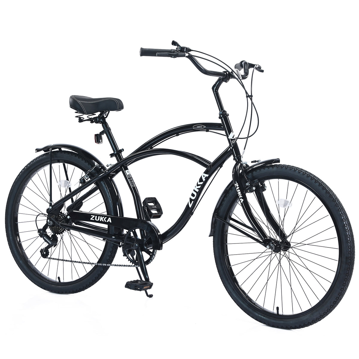 7 Speed Bicycles 26"Inch Multiple Colors Men's Beach Cruiser Bike