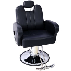 Hair Stylist All Purpose Barber Chair for Barbershop Salon Chair,Heavy Duty Hydraulic Barber Chair Spa Furniture Shampoo Reclining Extra Wider Seat Beauty Hair Salon Equipment black