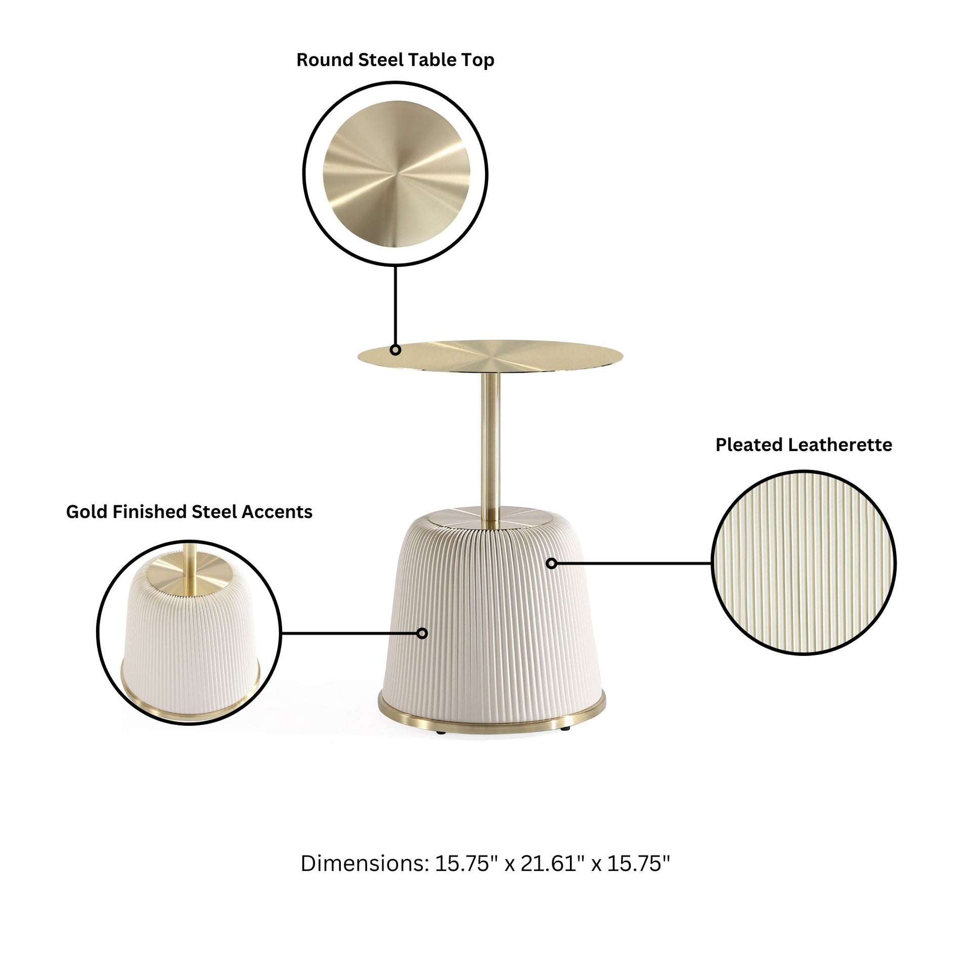 End Table in Cream