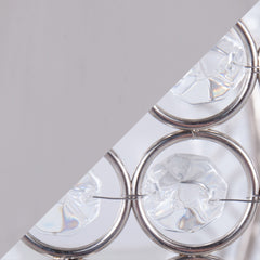 Ashland 27" Contemporary Metal Table Lamp in Polished Nickel with Round Clear K9 Crystal Beads and Polished Nickel Shade from Grandview Gallery by LumiSource - Set of 2