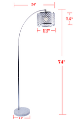 Elegant Crystal Arch Lamp