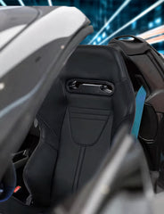 2PC Universal Racing Seats Stitch PVC Leather Reclinable Carbon Look Leather With Adjustor Slider(Not Including Seat Bracket ) 1 box of 2 pieces 8010 new