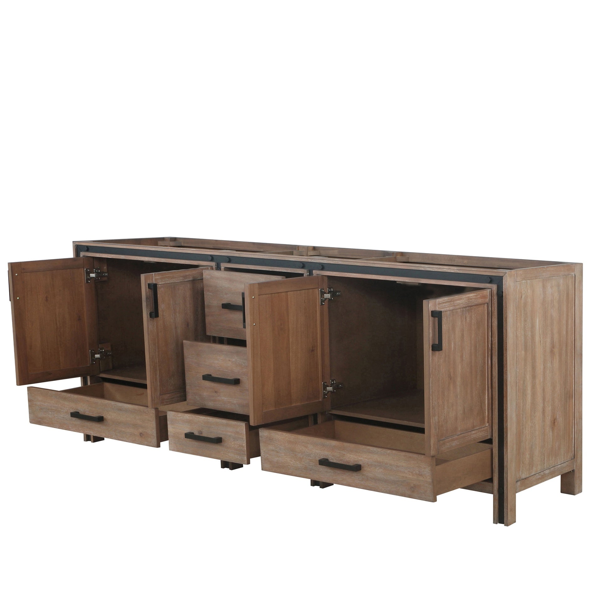Rustic Barnwood Double Bath Vanity 84 in. W x 22 in. D