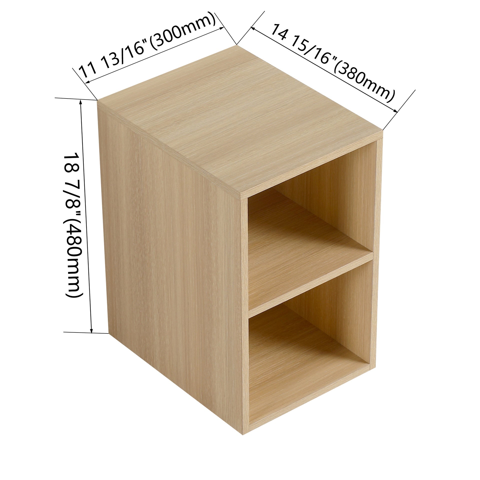 12 Inch Small Wall Mounted Storage Shelves, Bathroom Storage, Plywood, American White Oak