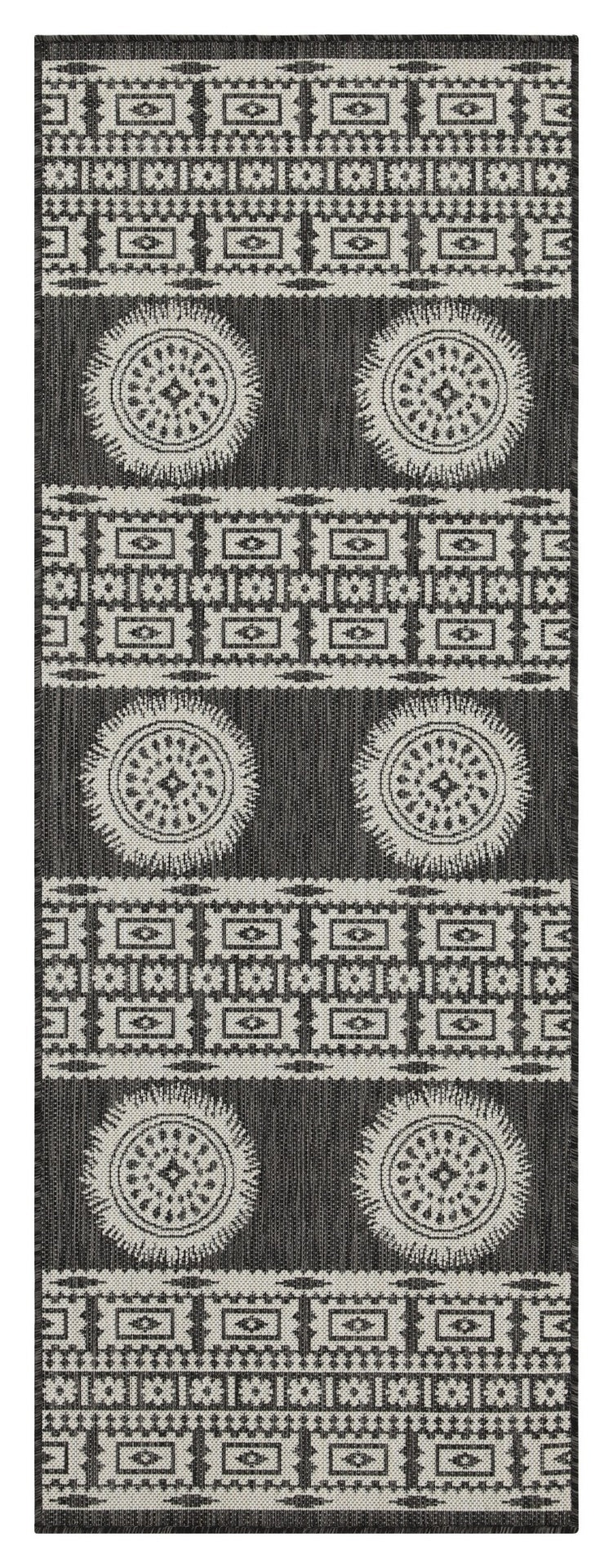 Sunshine GC_HAR2023 Anthracite 2 ft. 7 in. x 7 ft. 3 in. Indoor/Outdoor Area Rug