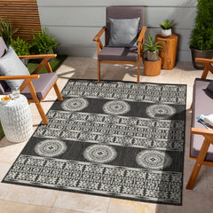 Sunshine GC_HAR2023 Anthracite 2 ft. 7 in. x 7 ft. 3 in. Indoor/Outdoor Area Rug