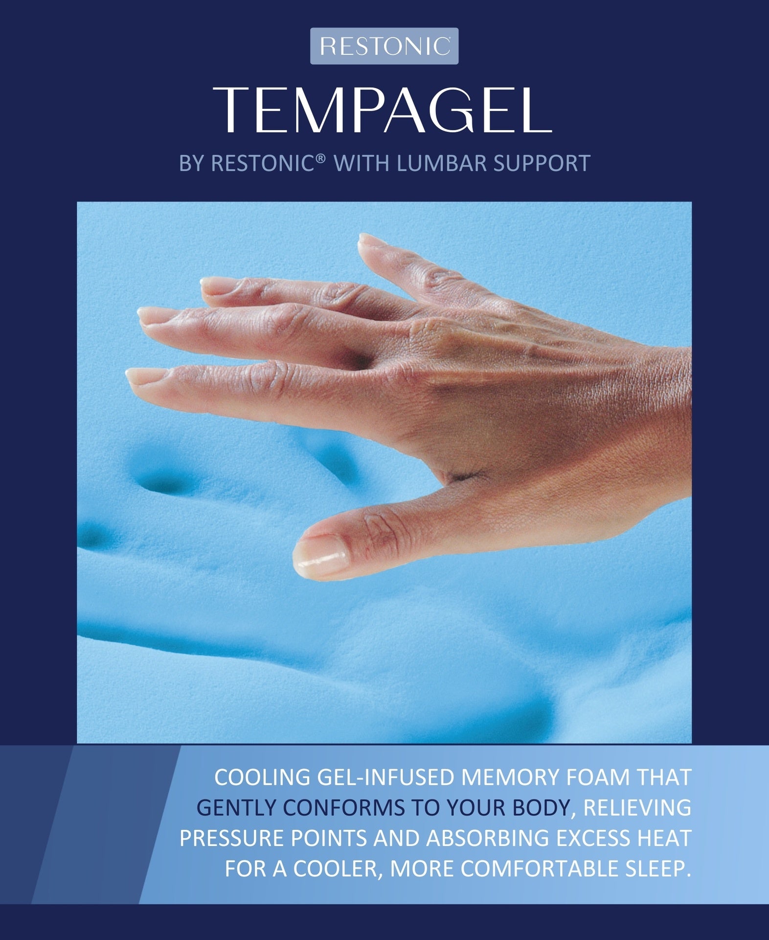 TempaGel by Restonic 13" Smooth Top, Lux Firm Mattress, California King