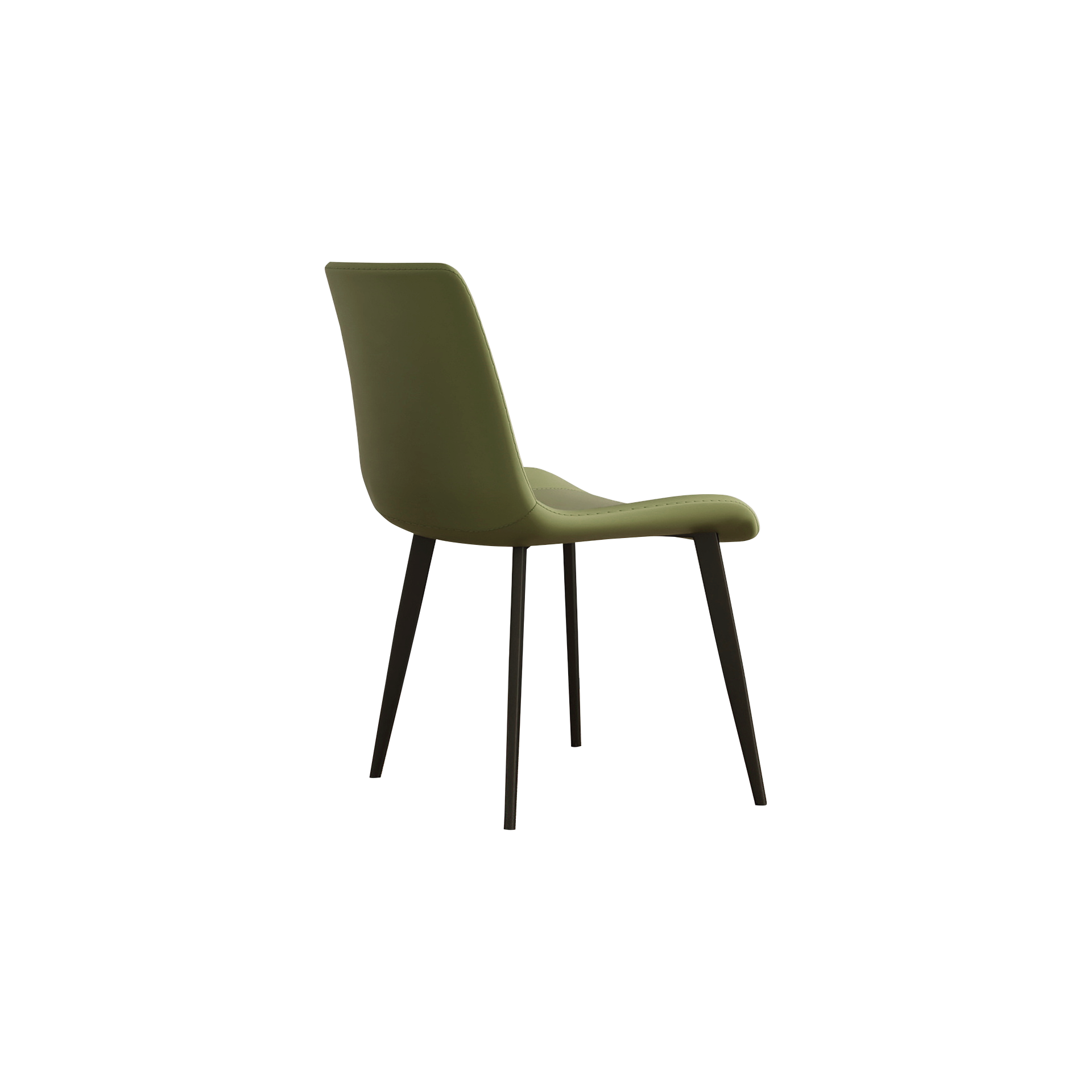Dining Chairs 2PCS, Modern Kitchen & Dining Room Chairs, Upholstered Faux Leather Cushion Seat and Sturdy Metal Legs