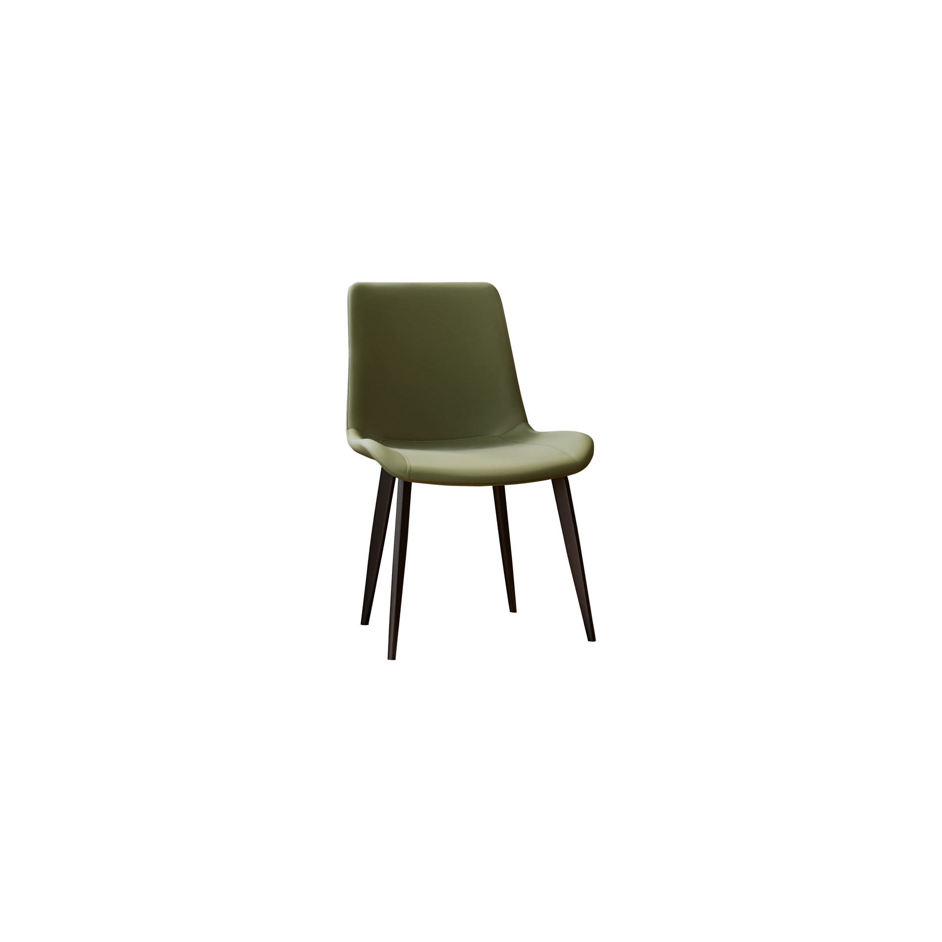 Dining Chairs 2PCS, Modern Kitchen & Dining Room Chairs, Upholstered Faux Leather Cushion Seat and Sturdy Metal Legs