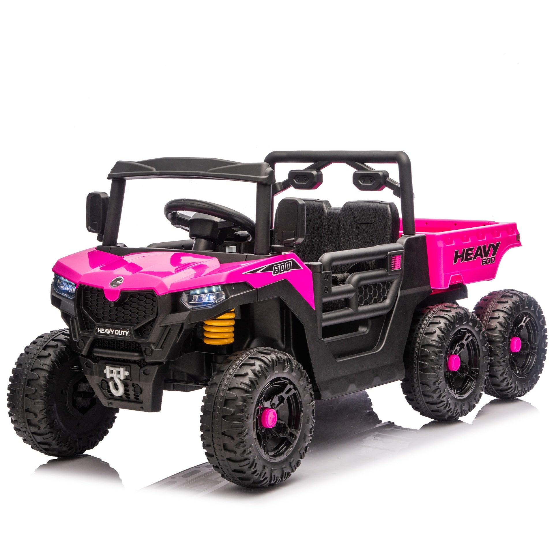 24V 400W Kids Ride On Six-wheel Electric Dump Truck W/ PC 2.4G, 4WD Super Performance,Six-wheel Suspension, Bluetooth &Early Education with Music and Storie,Speeds 1.86-3.11 MPH for Kids Aged 3-5