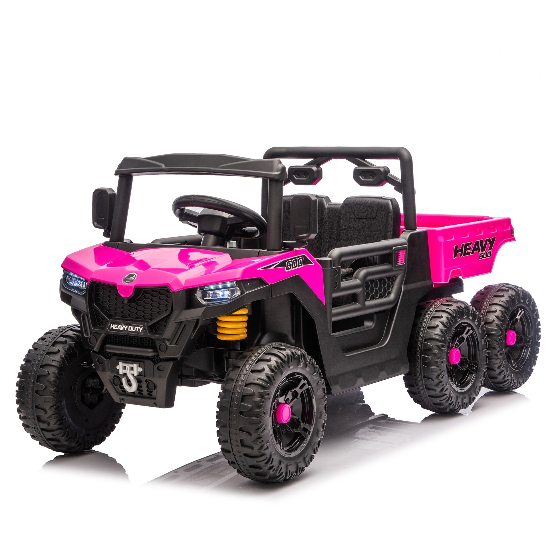 24V 400W Kids Ride On Six-wheel Electric Dump Truck W/ PC 2.4G, 4WD Super Performance,Six-wheel Suspension, Bluetooth &Early Education with Music and Storie,Speeds 1.86-3.11 MPH for Kids Aged 3-5