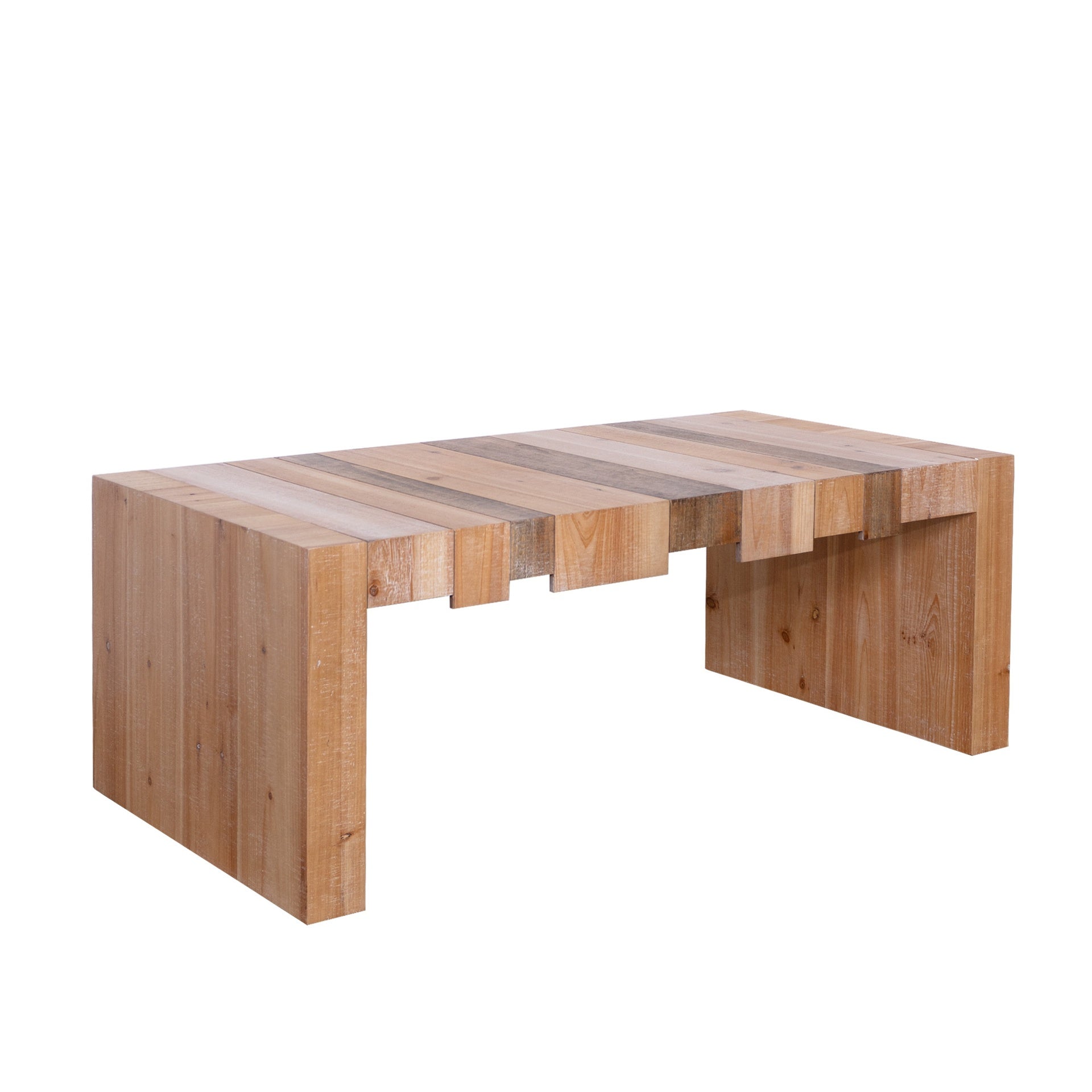 48.2" Rectangular Center Table for Living Room  – Stylish rectangular coffee table blends rustic charm with modern design, perfect for farmhouse, industrial, and minimalist