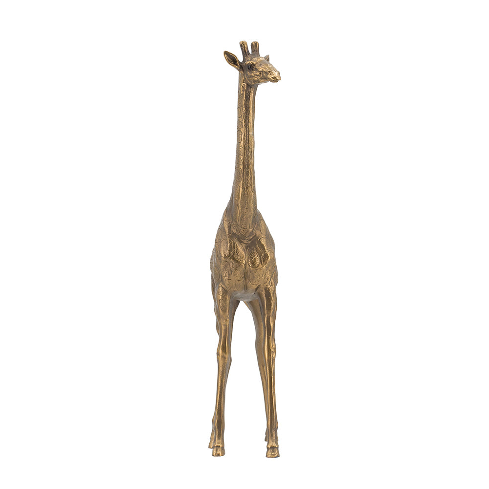 8.3x2.8x15.9" Giraffe Statuette, Animal Statue Decor