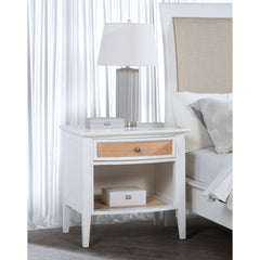 Talia White 1-drawer Nightstand