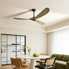 72" Large Size Solid Wood Ceiling Fan  without Lights with Remote Control and Wall Switch, Indoor Outdoor Ceiling Fan no Light for Patio,Indoor,Living Room,Bedroom,Farmhouse--Ash Brown