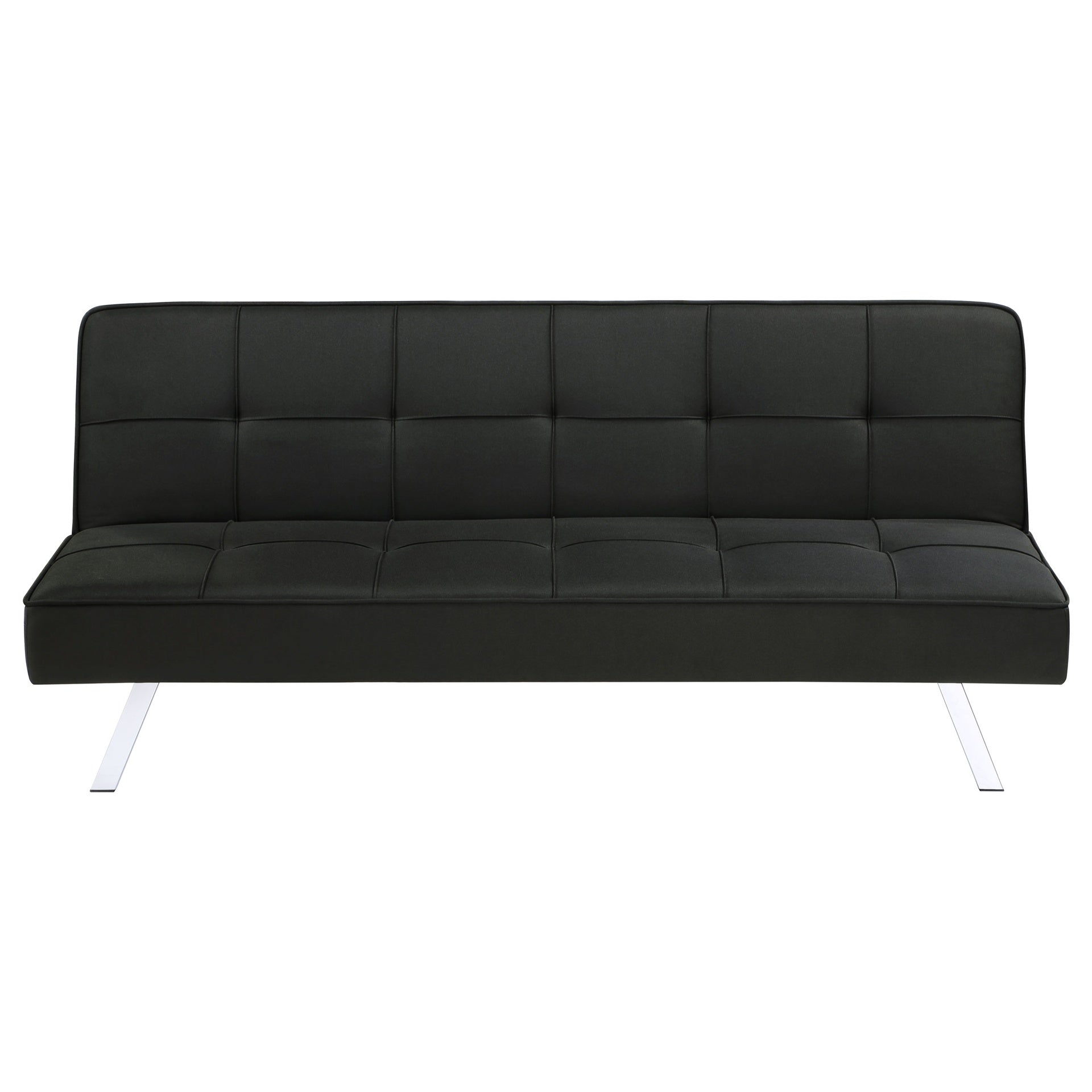 Joel Black Upholstered Tufted Convertible Sofa Bed