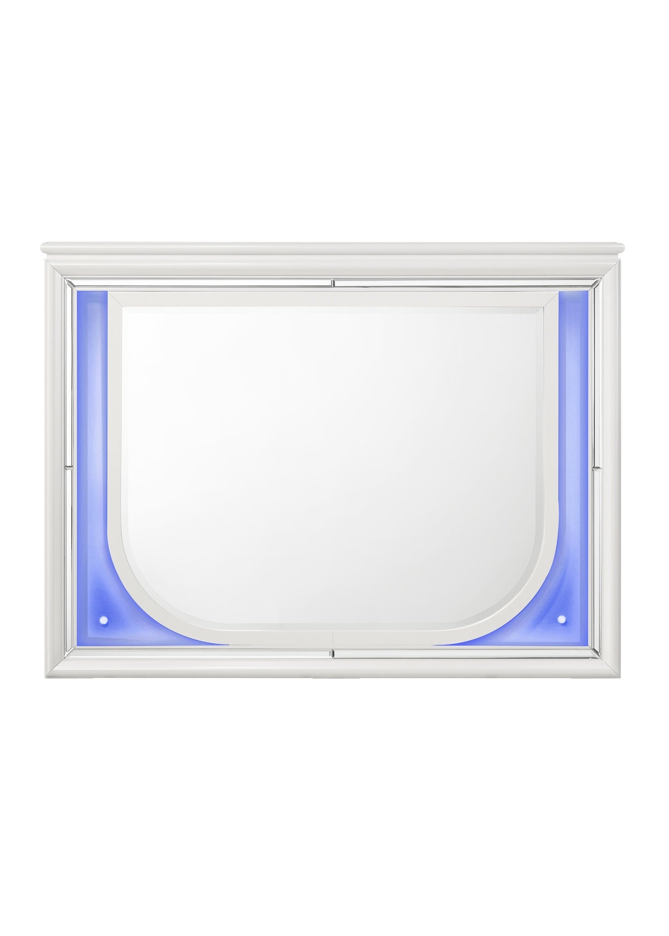 Tarian Pearl White Finish Mirror W/Led