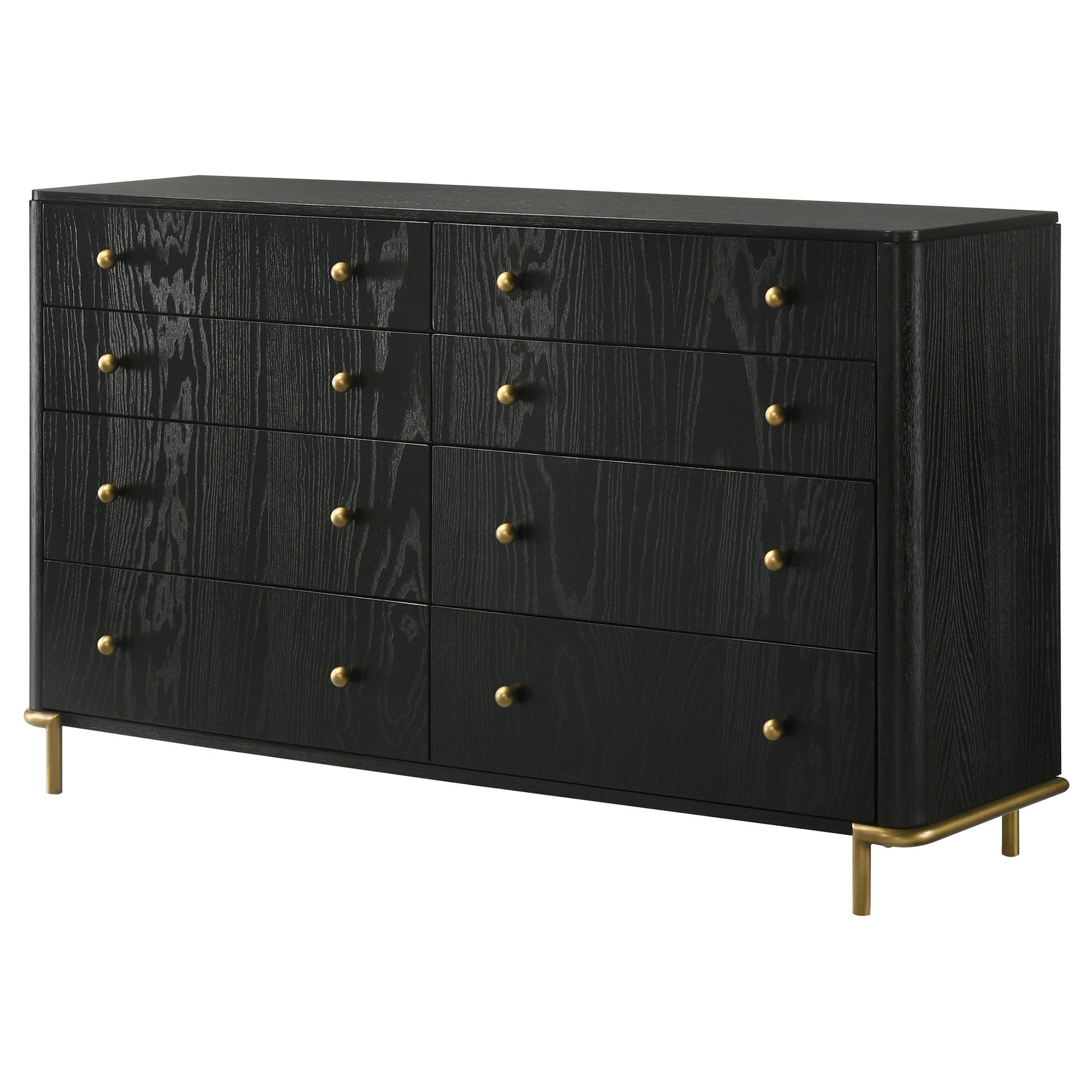 Anser Black 8-drawer Dresser