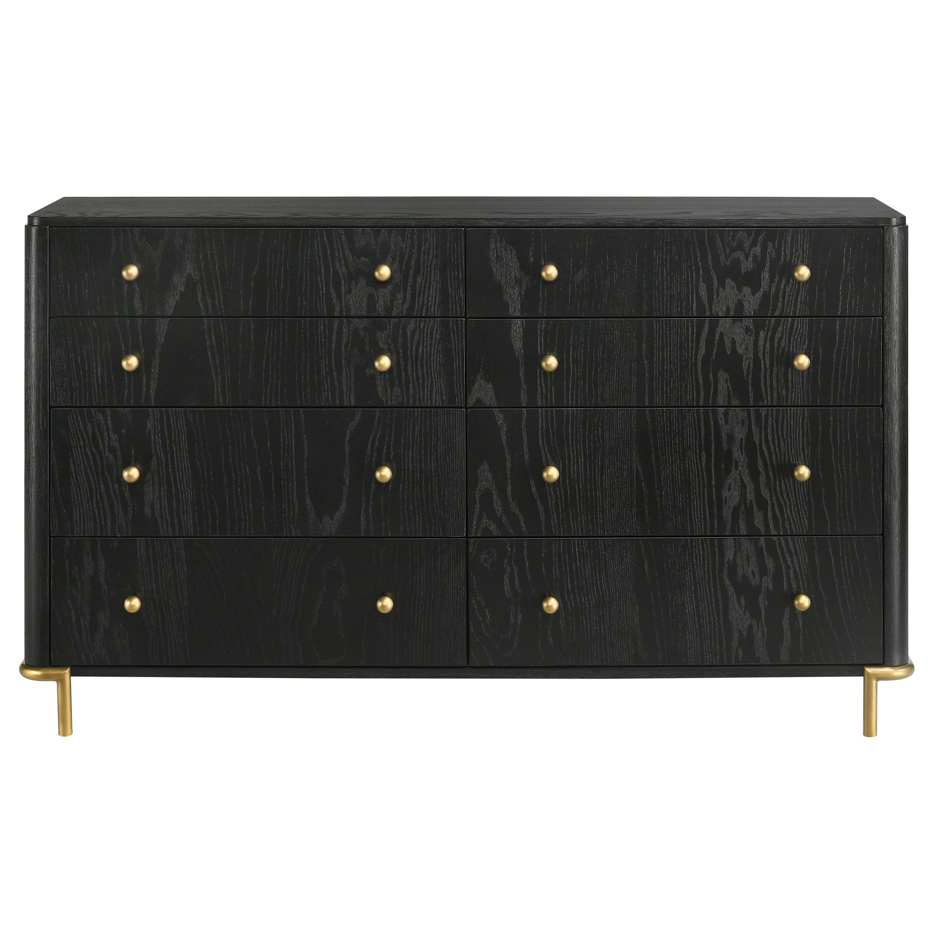 Anser Black 8-drawer Dresser